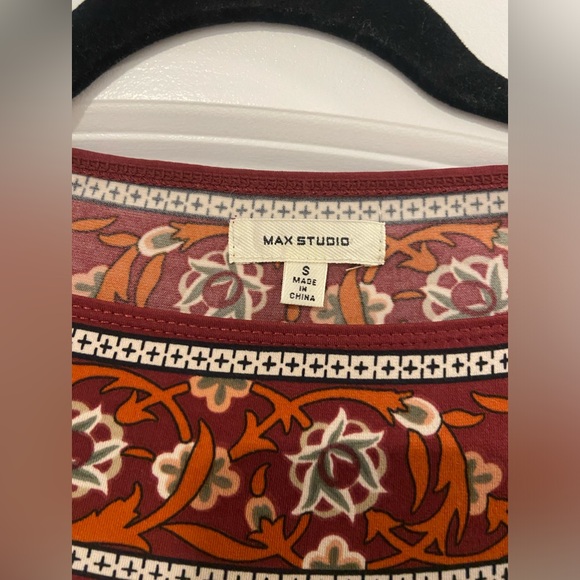 Women's Max Studio Quarter Sleeve Printed Dress Size Small - Picture 2 of 3